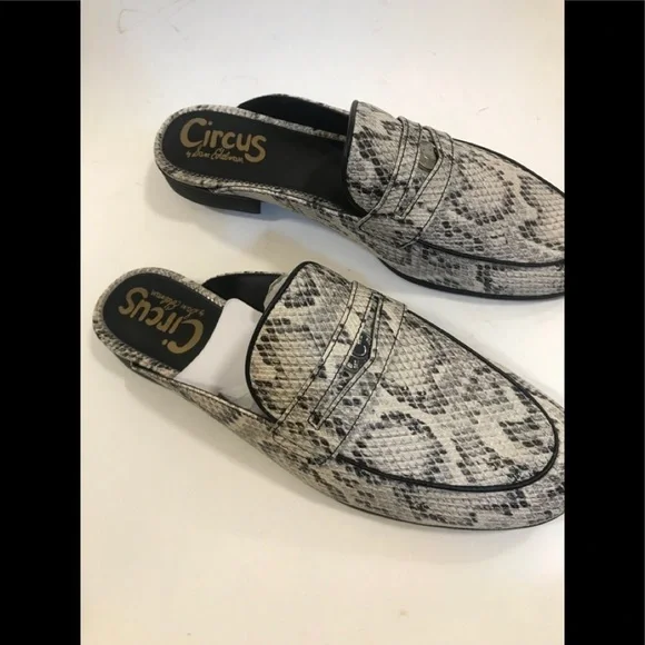 NWOT CIRCUS BY SAM EDELMAN Hal Snake Embossed Mule - Picture 14 of 16